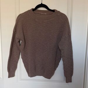 Cotton Cozy Knit Crewneck Sweater in Brown 🤎